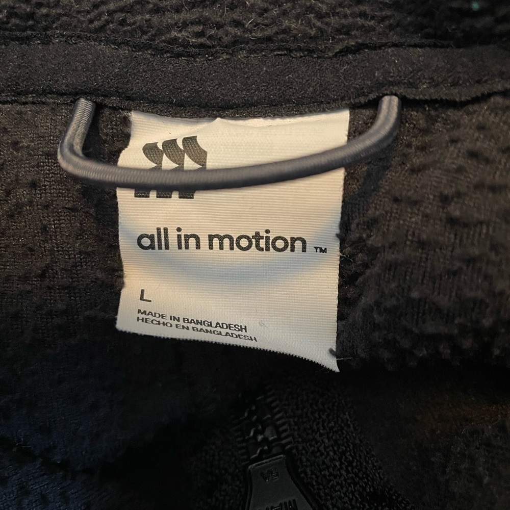 Black 3/4 zip Hoodie - Picture 4 of 4